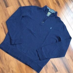 Polo Ralph Lauren 1/4 zip Lightweight Sweatshirt SZ Lg Dark Blue EUC